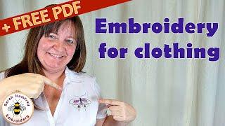 Stitching on your clothes. A beginner's project - Beginners Hand Embroidery tutorial part 3