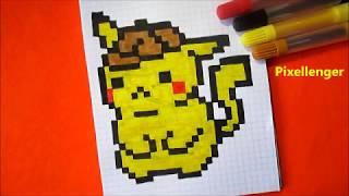 How to Draw Detective Pikachu Pokemon #Pikachu, #Pokemon #PixelArt