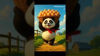 panda help the sad egg seller #funny #sad #cartoon #cartooncharacter #ai