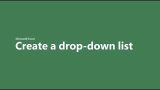 How to create a drop-down list in Microsoft Excel