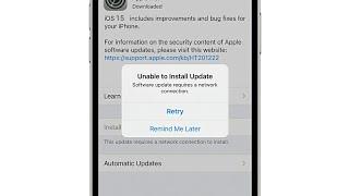 How to Fix Unable to Install iOS 15 Update error on iPhone and iPad?