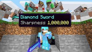 Minecraft Manhunt but I secretly used Sharpness 1,000,000...