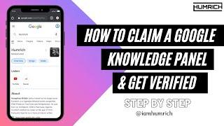 How to Claim a Google knowledge panel & Get verified