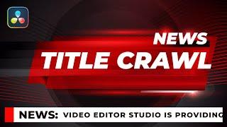 News Text Scrolling Title in Davinci Resolve