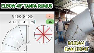 CARA SIMPEL BUAT ELBOW 45° TANPA RUMUS / PAKAI APLIKASI