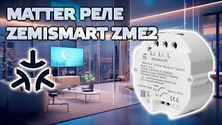 Matter реле Zemismart ZME2 на 2 канала, для Google Home и Apple Homekit