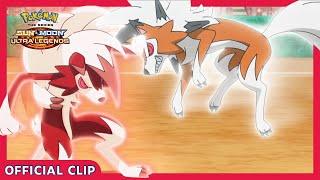 A Lycanroc Battle! | Pokémon the Series: Sun & Moon | Official Clip