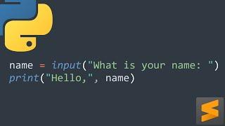 Build Python code that takes input in Sublime