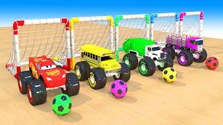 Soccer Ball Game With POLICE CARS, AMBULANCE, FIRE DEPARTMENT, DACIA, AUDI, FORD Escape Cage Game