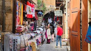 المشي والتجول في أسواق وأحياء صيدا القديمة في رمضان , Walking in the old city of saida.