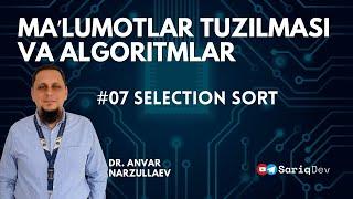 #07 ALGORITMLAR | SELECTION SORT