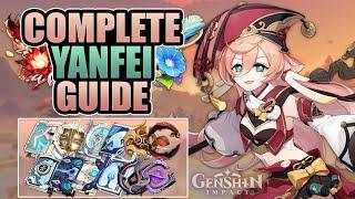 YANFEI - COMPLETE GUIDE - 4/5 Weapons, Artifacts, Builds & Comp Showcase | Genshin Impact