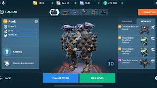 Rook Evora Max level 150 Titan Live server | War Robots Gameplay