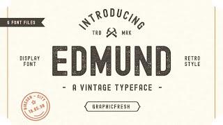 The Edmund Font | Display Font | Groovy Font | Retro Font | Download Free Font | Vintage Font