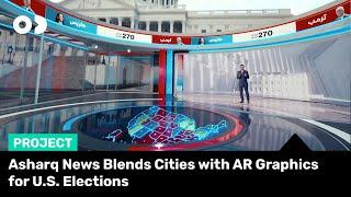 Asharq News Blend Cities with AR Graphics for U.S. Elections #virtualproduction