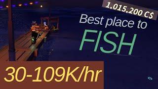 The best place to fish & Best way to earn money | Roblox Fisch