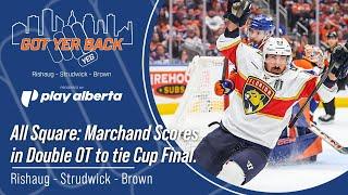 All Square: Marchand Scores in Double OT to tie Cup Final.
