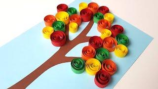 Volumetric Application Autumn Tree  Autumn Paper Crafts DIY