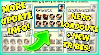 Sneak Peek! :: Hero Loadouts + New Tribes! Final Boom Beach Update Info!