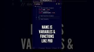  Name JavaScript Variables & Functions Like a Pro! #shorts #javascript #programming #youtubeshorts