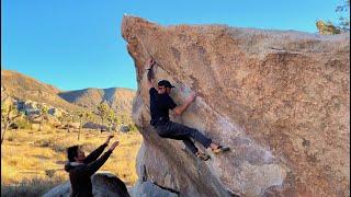 Joshua Tree Bouldering: Nicole Overhang V6 | CRUX and beta