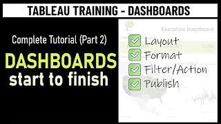 Tableau Dashboard Tutorial - Step by step, from start to finish - Part 2 | sqlbelle