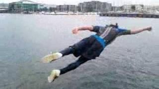 Gerry Blue doin superman dive plymouth hoe