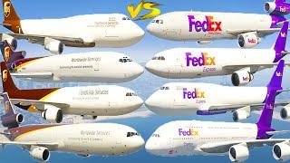 GTA V: Every FedEx Airplanes VS Every UPS Airplanes Best Extreme Longer Crash and Fail Compilation