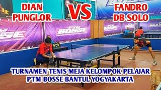 Fandro Dwi Bengawan Solo vs Dian Punglor Sleman ||| Turnamen Tenis Meja PTM Bosse Bantul Yogyakarta