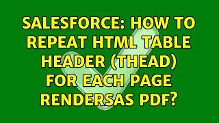 Salesforce: How to repeat HTML table header (thead) for each page rendersAs pdf?