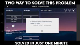 How to fix kinemaster render Error