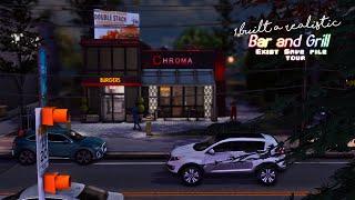 I built a REALISTIC BAR AND GRILL in my SAVE FILE │THE EXIST SAVE FILE│ The Sims 4