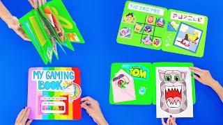 EASY and FUNNY GAMES in MY GAMING BOOK DIY  PAPER CRAFTS