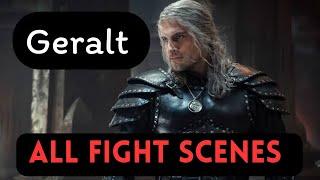 The Witcher TV-  All Geralt Fight scenes