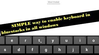 how to enable keyboard in bluestacks