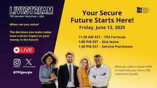 TRS Live: TRS Formula - Member Workshop + Q&A. Your Secure Future Starts Here!