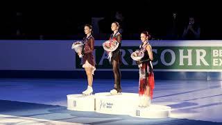 Valieva, Shcherbakova, Trusova - Europeans 2022 - Awards Ceremony - 15-01-2022