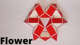 Make a Flower with Snake Cube 24 pieces | Snake Puzzle Pattern