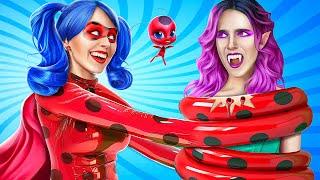 Vampire contre Ladybug Miraculeuse! Comment Devenir un Super-Héros