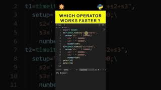 Which Operator Works Faster ?