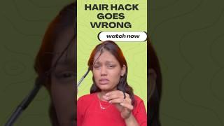 Hair hack goes wrong #hack #hairhacks