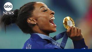 Simone Biles wins gold in women's gymnastics all-around, Suni Lee takes bronze