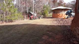 Test Driving my Riding Lawn Mower and Dump Wagon Combo