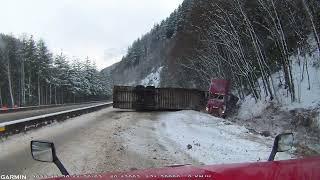 [036 ]Semi Trailer Accident on HWY 5 (Coquihalla) South Bound Between Sowaqua and Othello, BC Canada