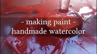 Making Paint - Handmade Watercolor - Blue, Green, Red