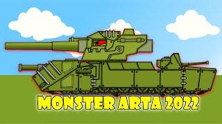 How To Draw Cartoon Tank Arta Monster 2022 | HomeAnimations - Cartoons About Tanks