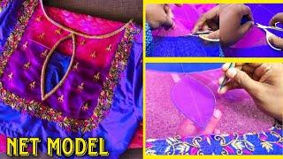 Net Model Stitching, STEP BY STEP, hand embroidery work, maggam work for beginner,