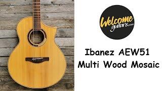 Ibanez AEW51-NT Multi Wood Mosaic Electro Acoustic