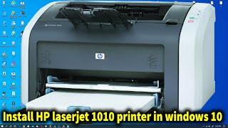 How To Install HP laserjet 1010 printer Driver in windows 10