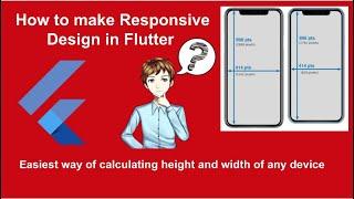 Flutter Responsive Design | How to calculate height and width of any device | Flutter tutorial